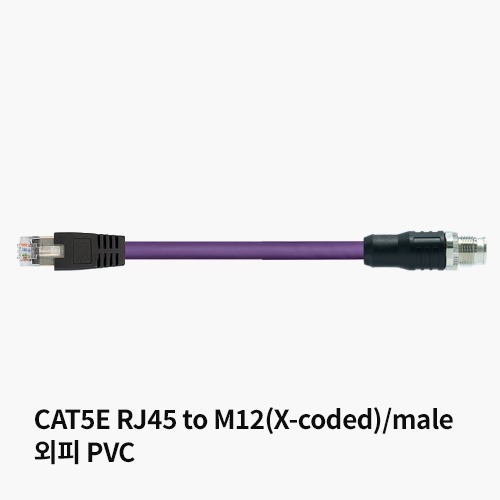 [readychain® 하네스케이블] Ethernet | CAT5E RJ45 to M12(X-coded)/male | 외피 iguPUR | CF888.045